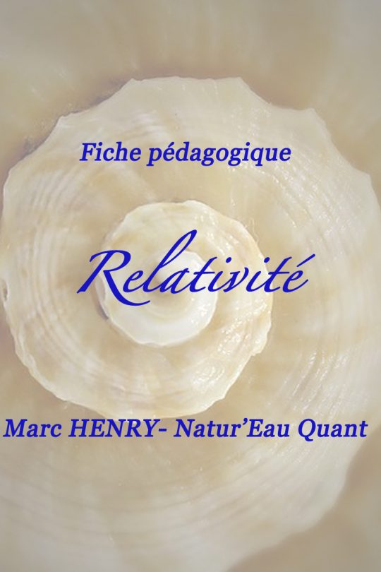 Fiche pédagogique "Relativité"