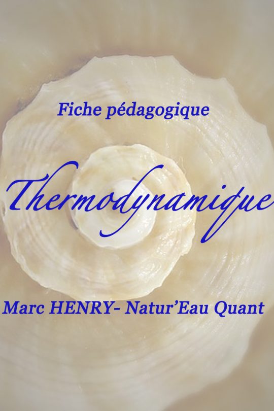 Fiche pédagogique "Thermodynamique"