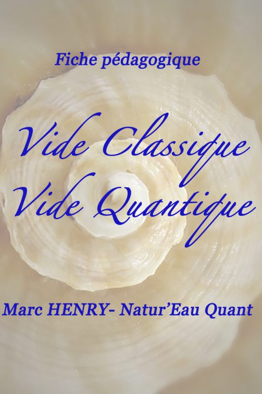 Fiche pédagogique sur le Vide Classique et sur le Vide Quantique