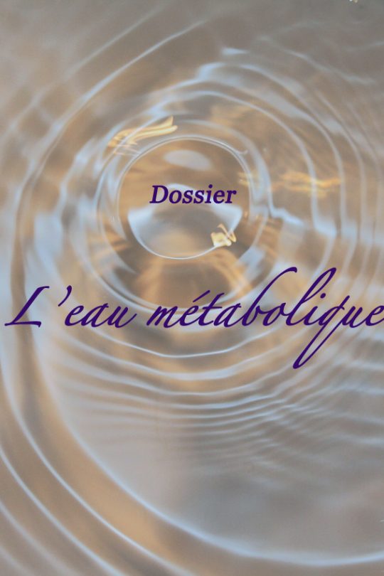 Dossier : l'eau métabolique